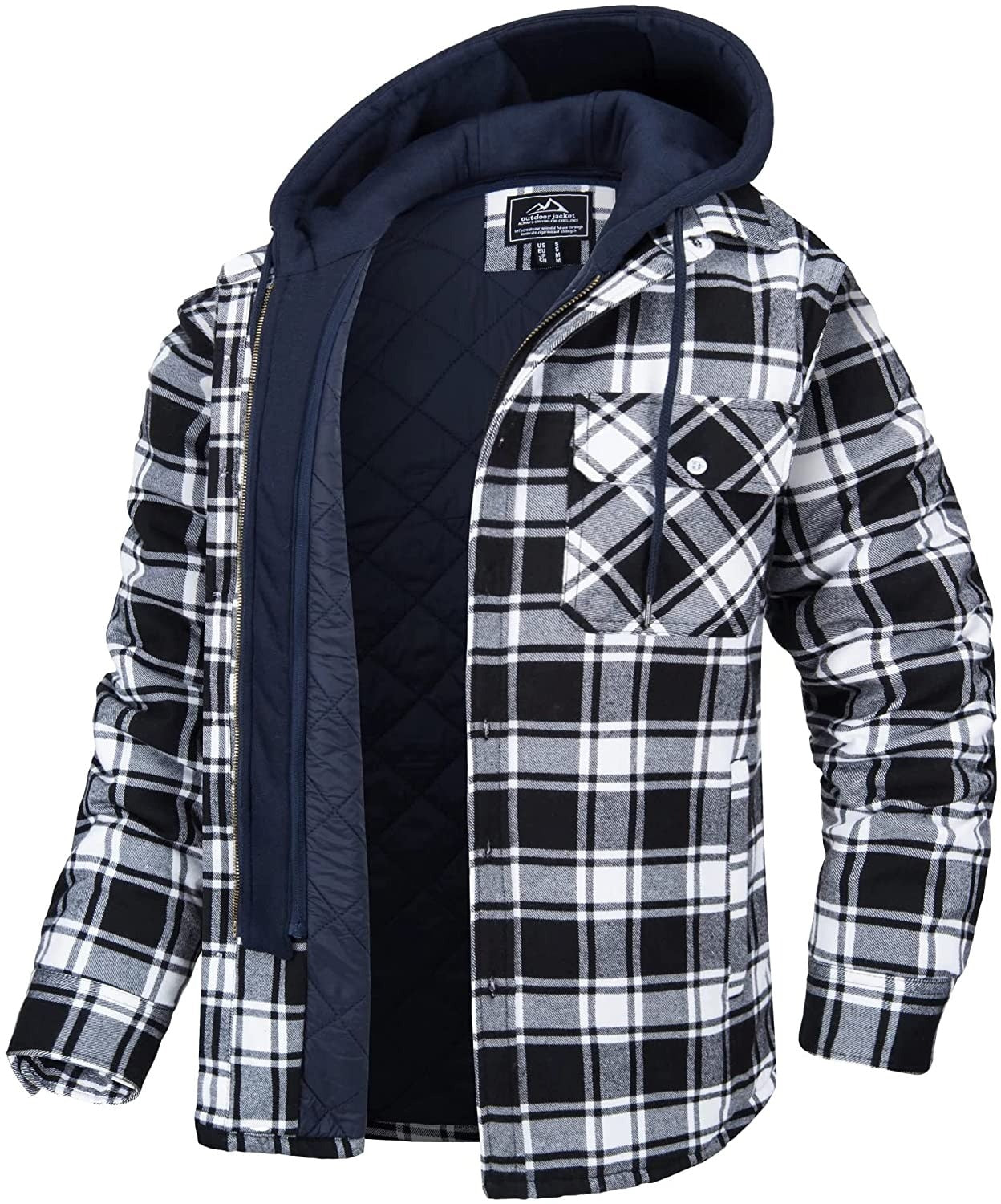Jared Plaid Jakke Mænd – Varm Foring & Hætte til et Trendy Forårslook