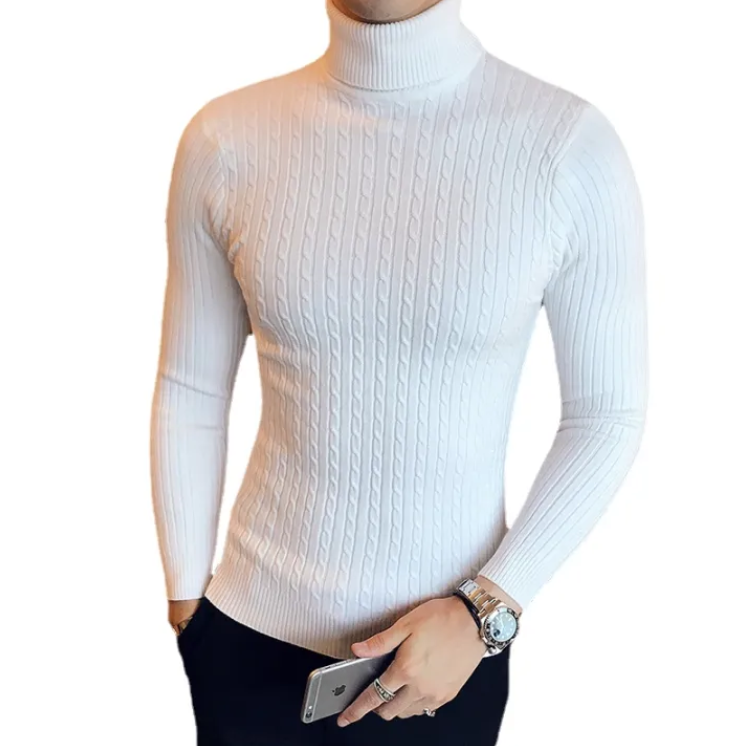 Smal rullekravesweater til mænd