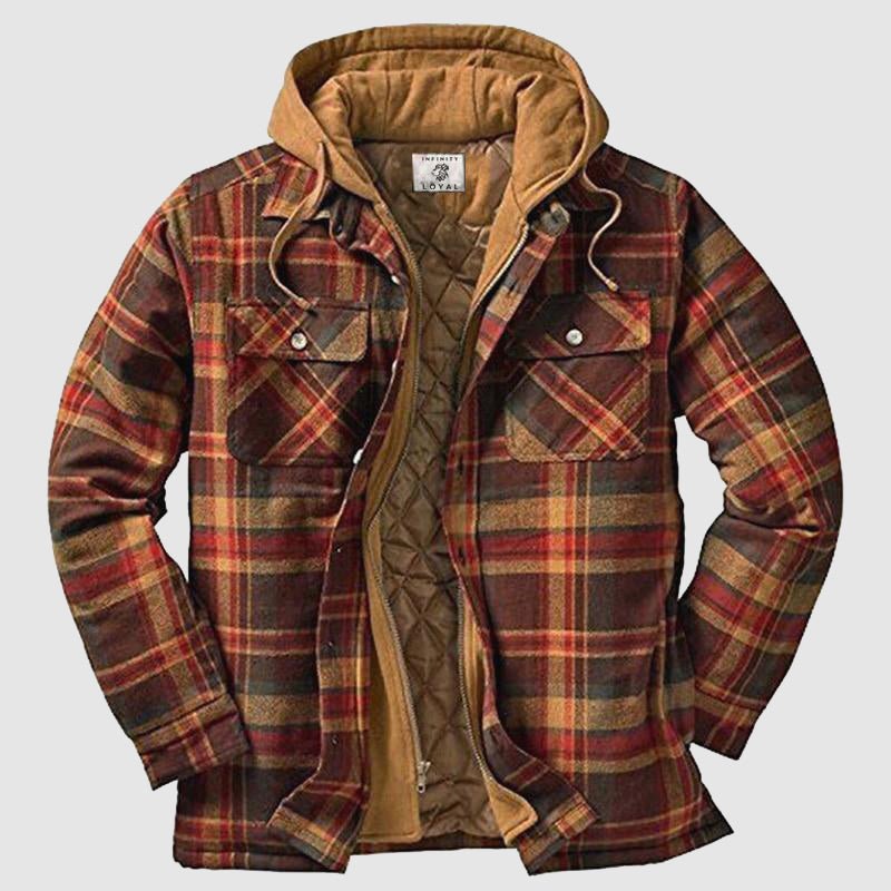 Andre Herre Jakke – Varm & Behagelig Flannel Lumberjack Jakke i Klassisk Stil