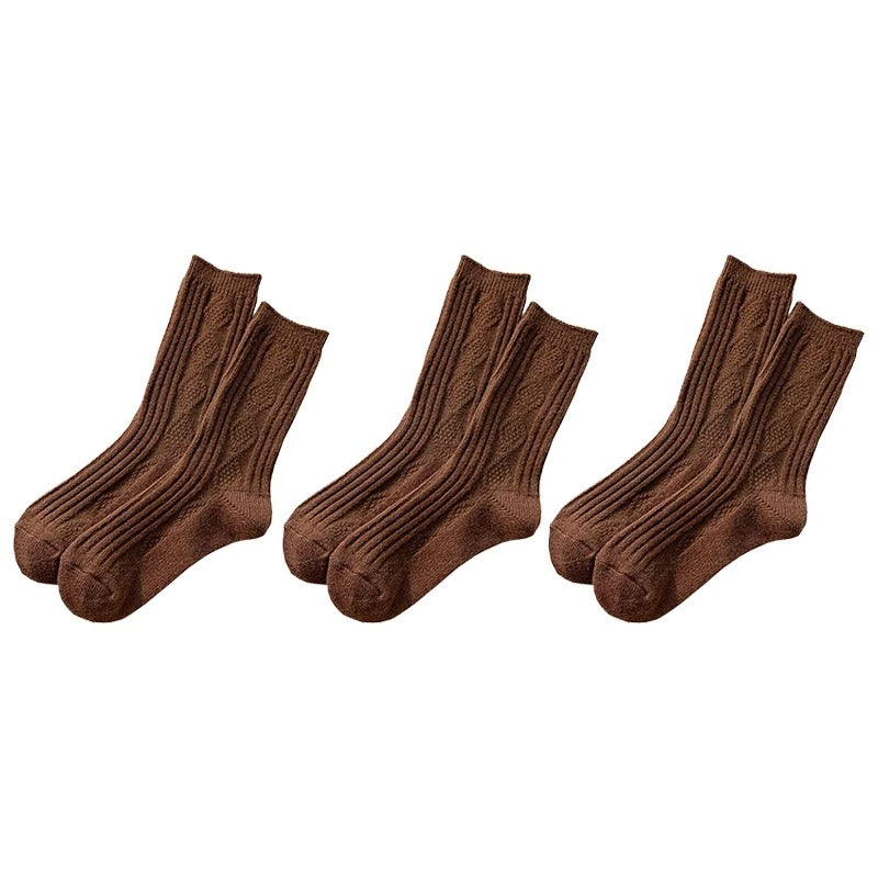 3 par/sæt Cashmere-uldsokker til kvinder