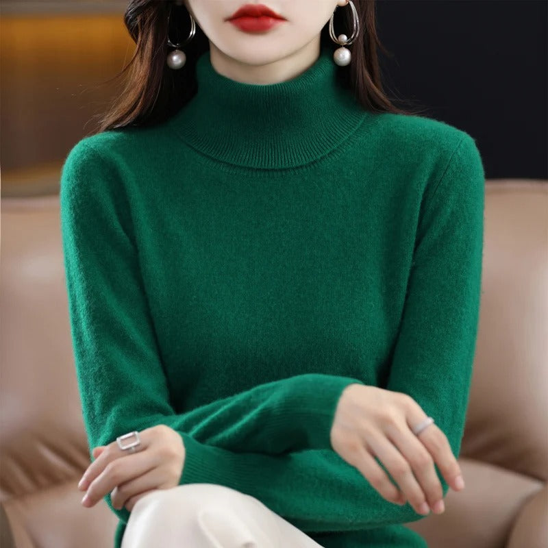 Strikket sweater i kashmir til kvinder