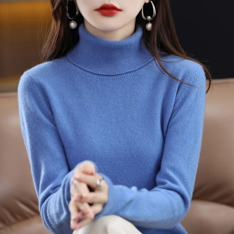 Strikket sweater i kashmir til kvinder