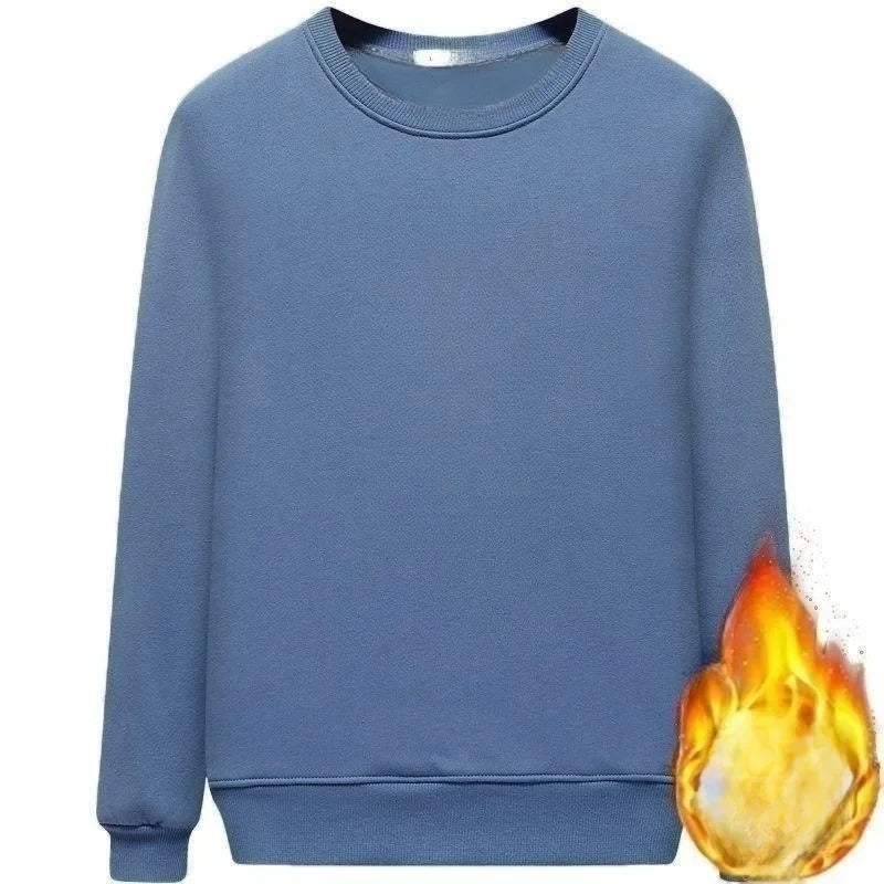 Fleeceforet sweatshirt med rund hals til kvinder