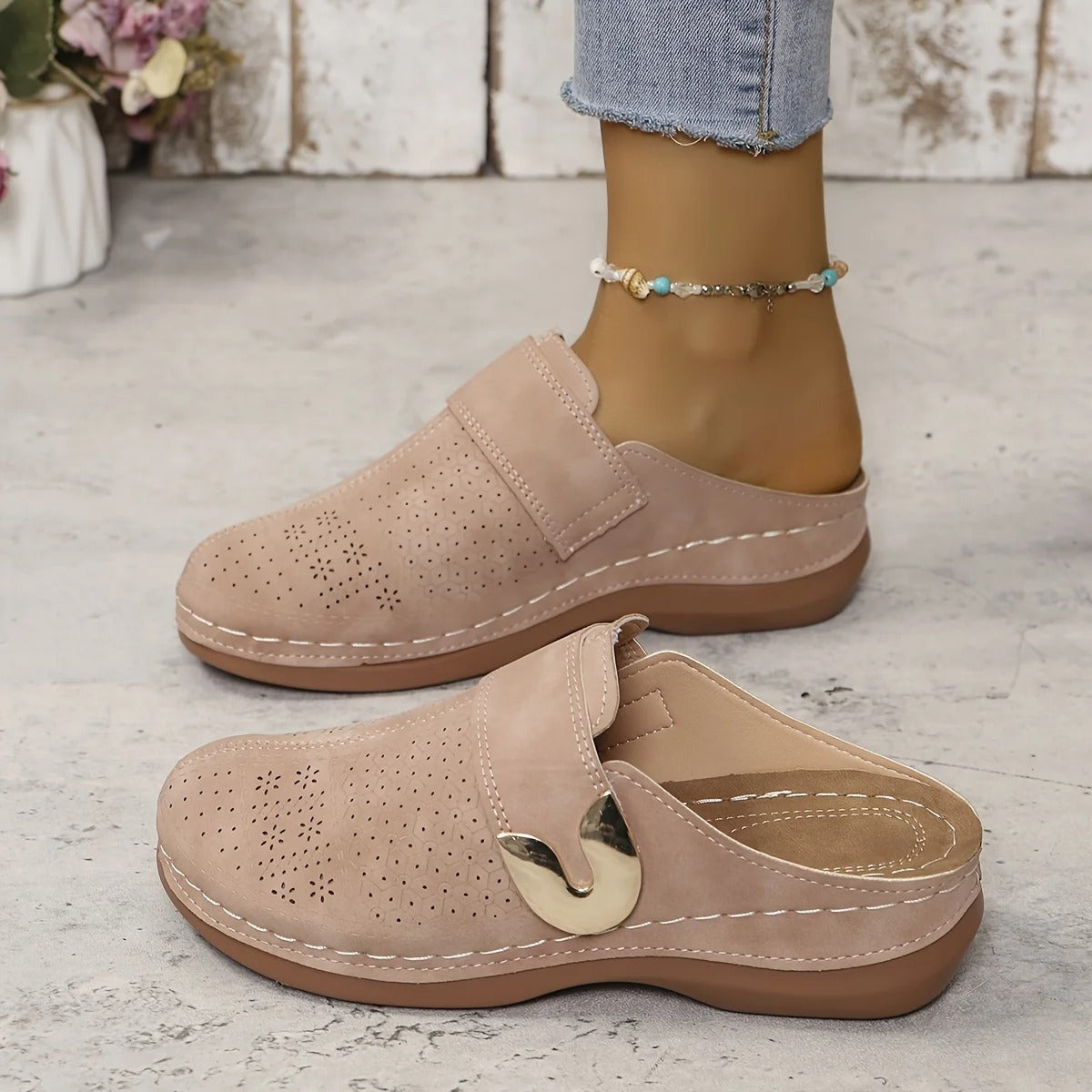 Slip-On Wedge Platform Sandaler til kvinder