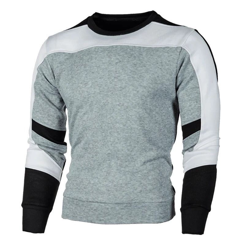 Afslappet sweatshirt med rund hals til mænd