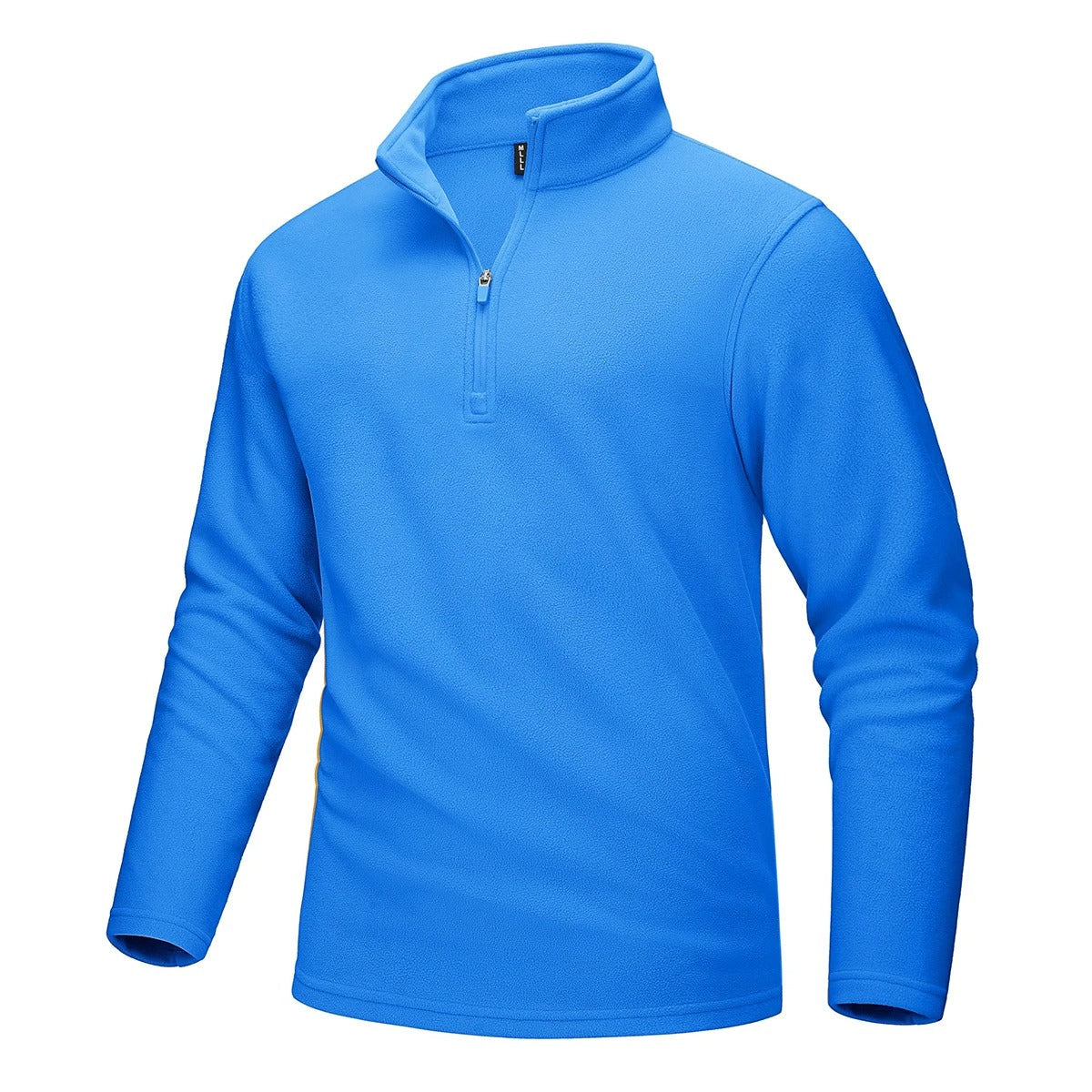 Fleece-sweater med halv lynlås til mænd