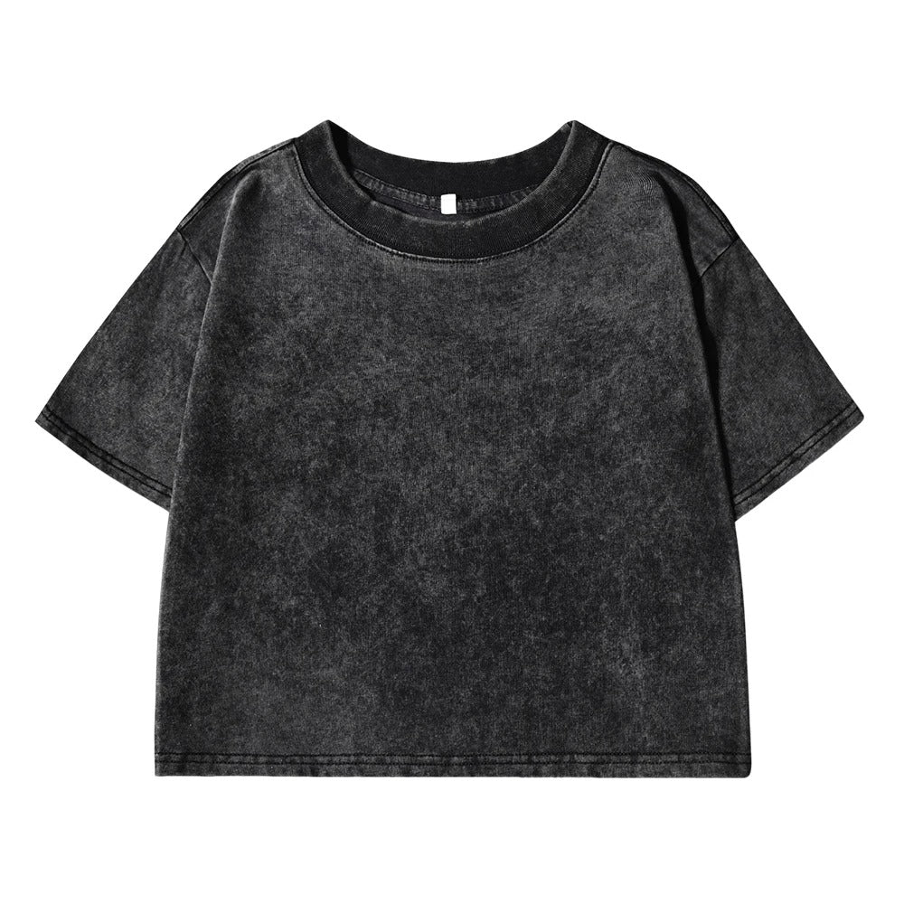 Ensfarvet Slim Washed T-shirt til kvinder