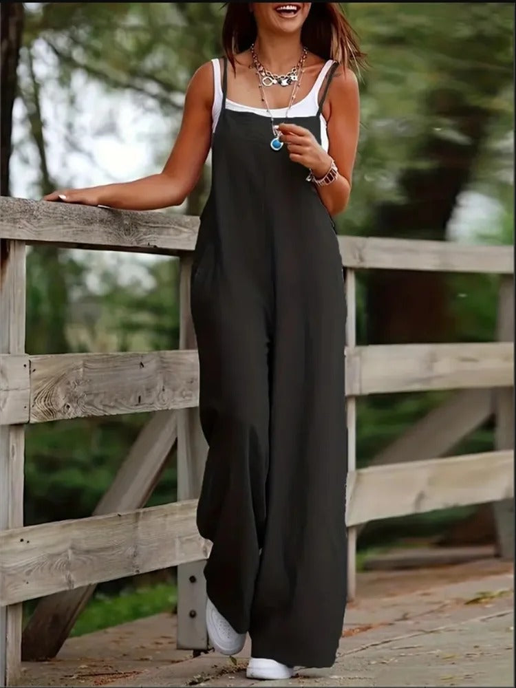 Afslappet ærmeløs jumpsuit til kvinder
