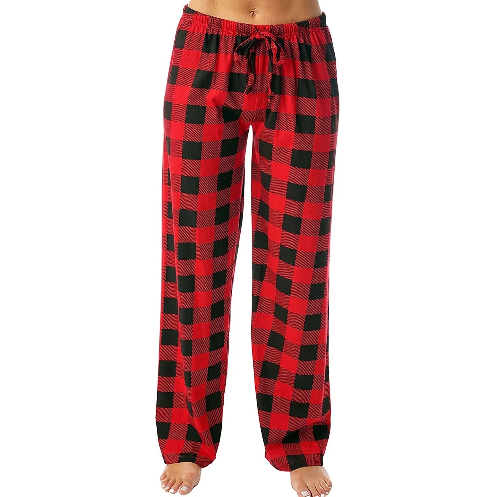 Kvinders plaidprintet pyjamas