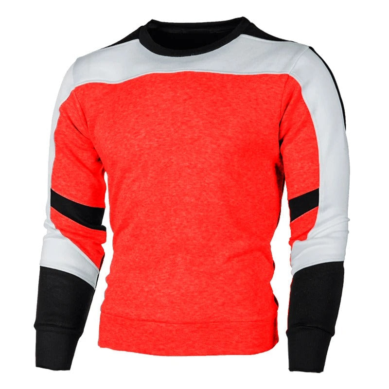Afslappet sweatshirt med rund hals til mænd