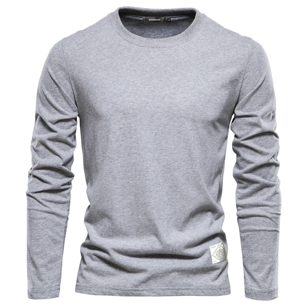 Klassisk langærmet T-shirt til mænd