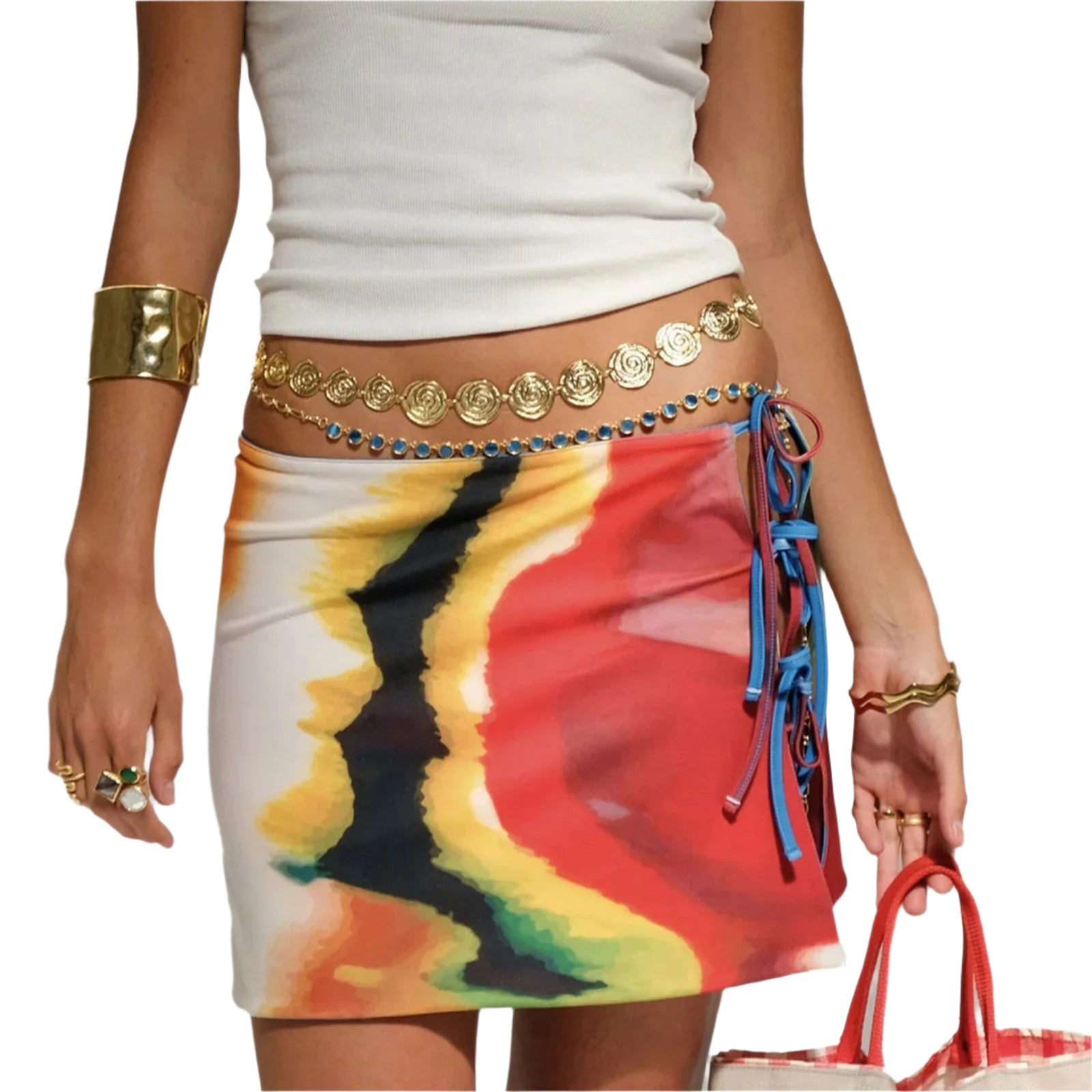 Kvinder Tie-Dye Bodycon nederdel