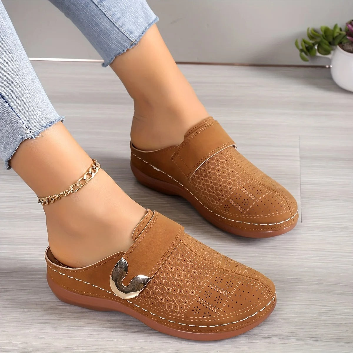 Slip-On Wedge Platform Sandaler til kvinder
