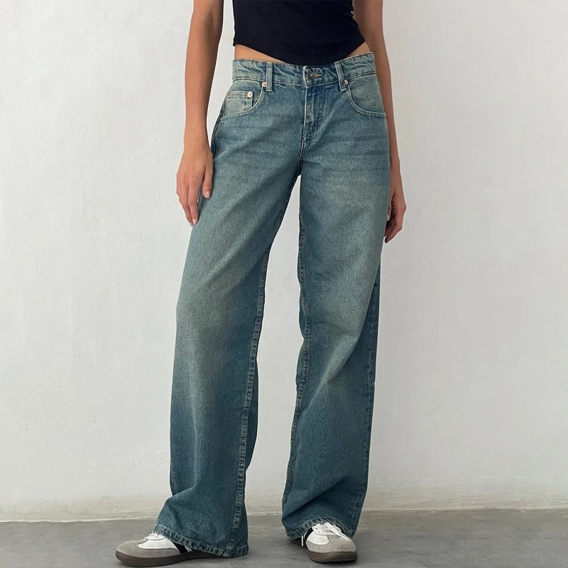 Baggy boyfriend-jeans til kvinder