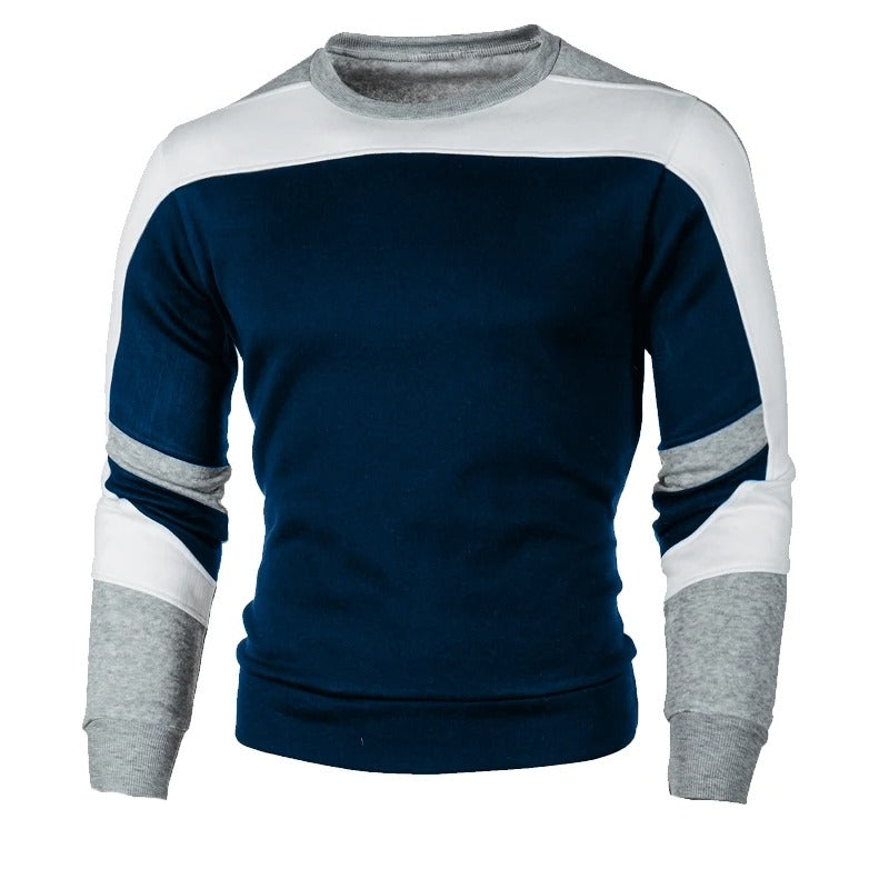 Afslappet sweatshirt med rund hals til mænd