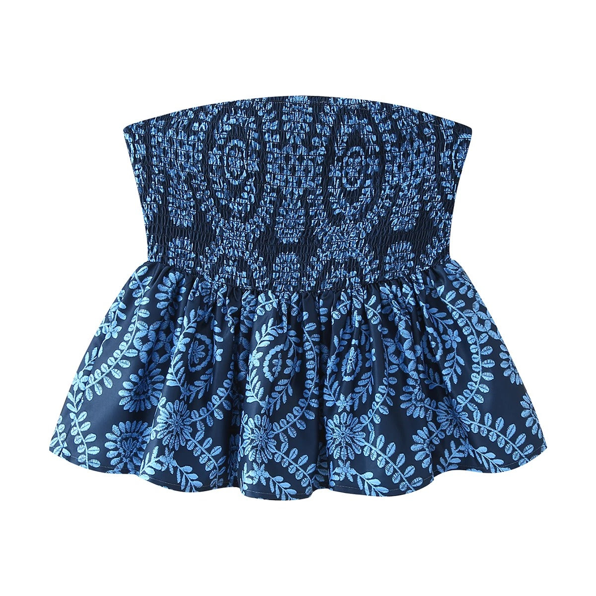 Blomsterprint Flæsede Crop Top