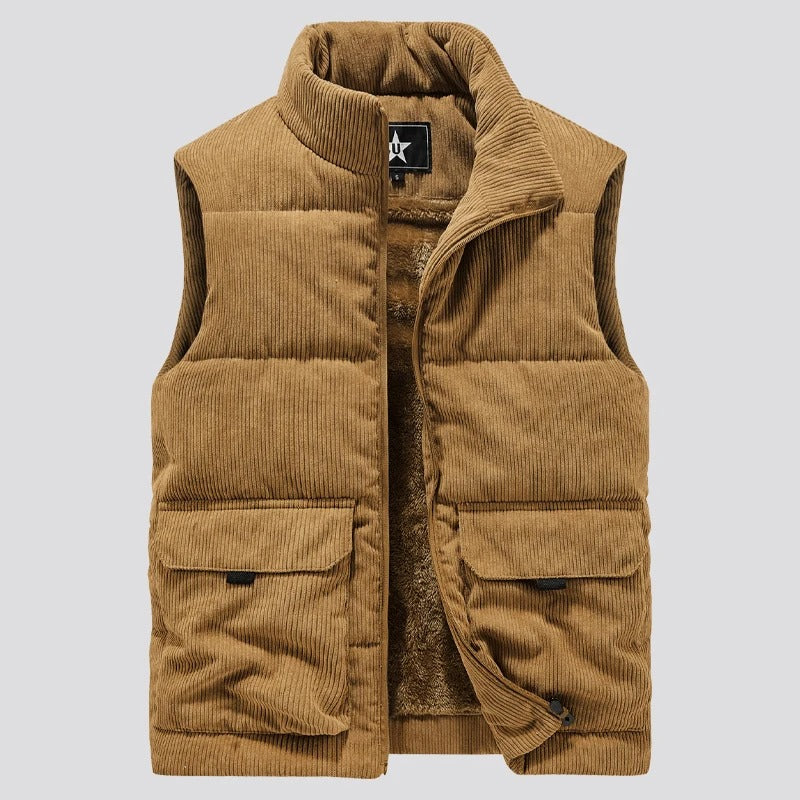 Varm vest i fleece til mænd
