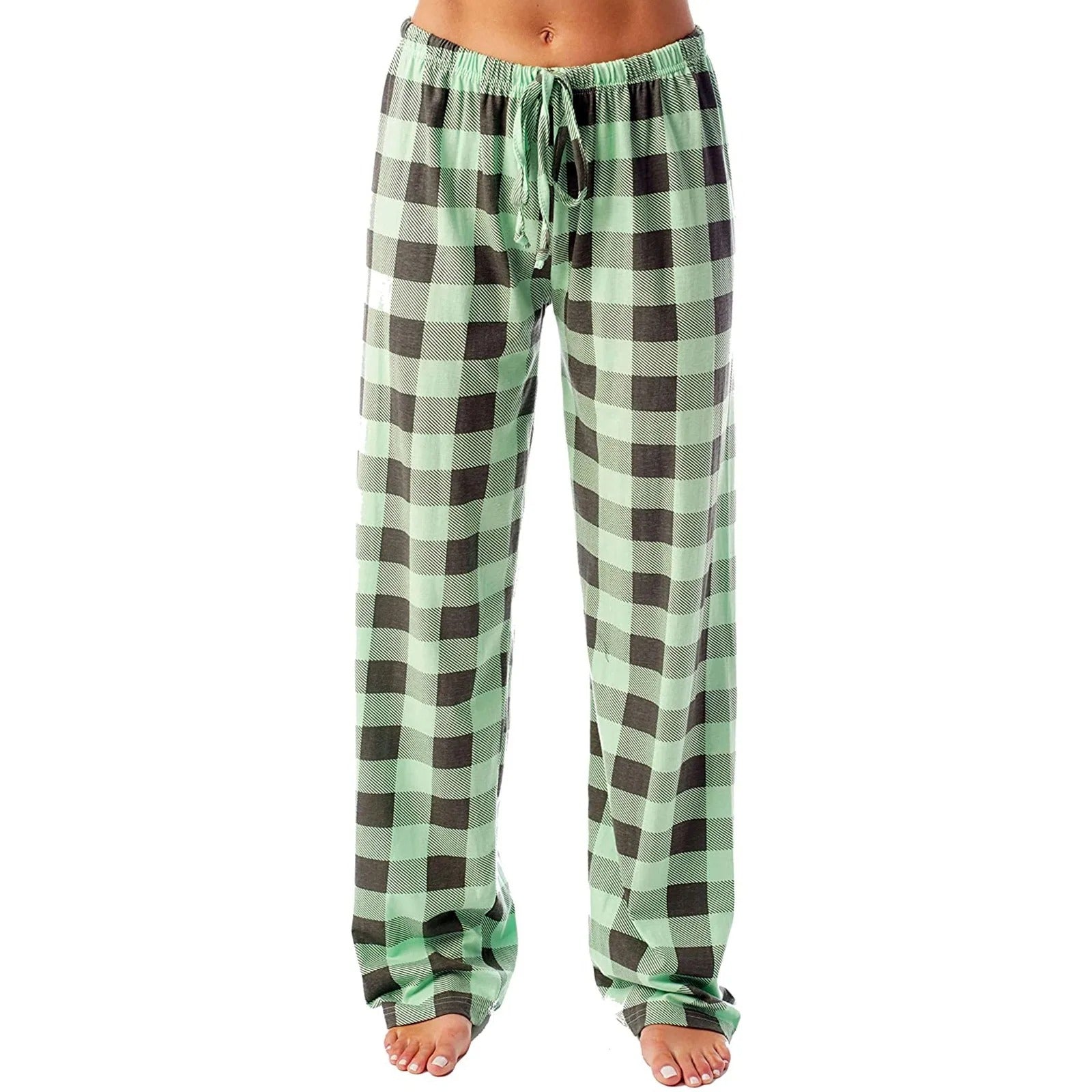 Kvinders plaidprintet pyjamas