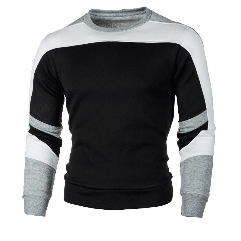 Afslappet sweatshirt med rund hals til mænd