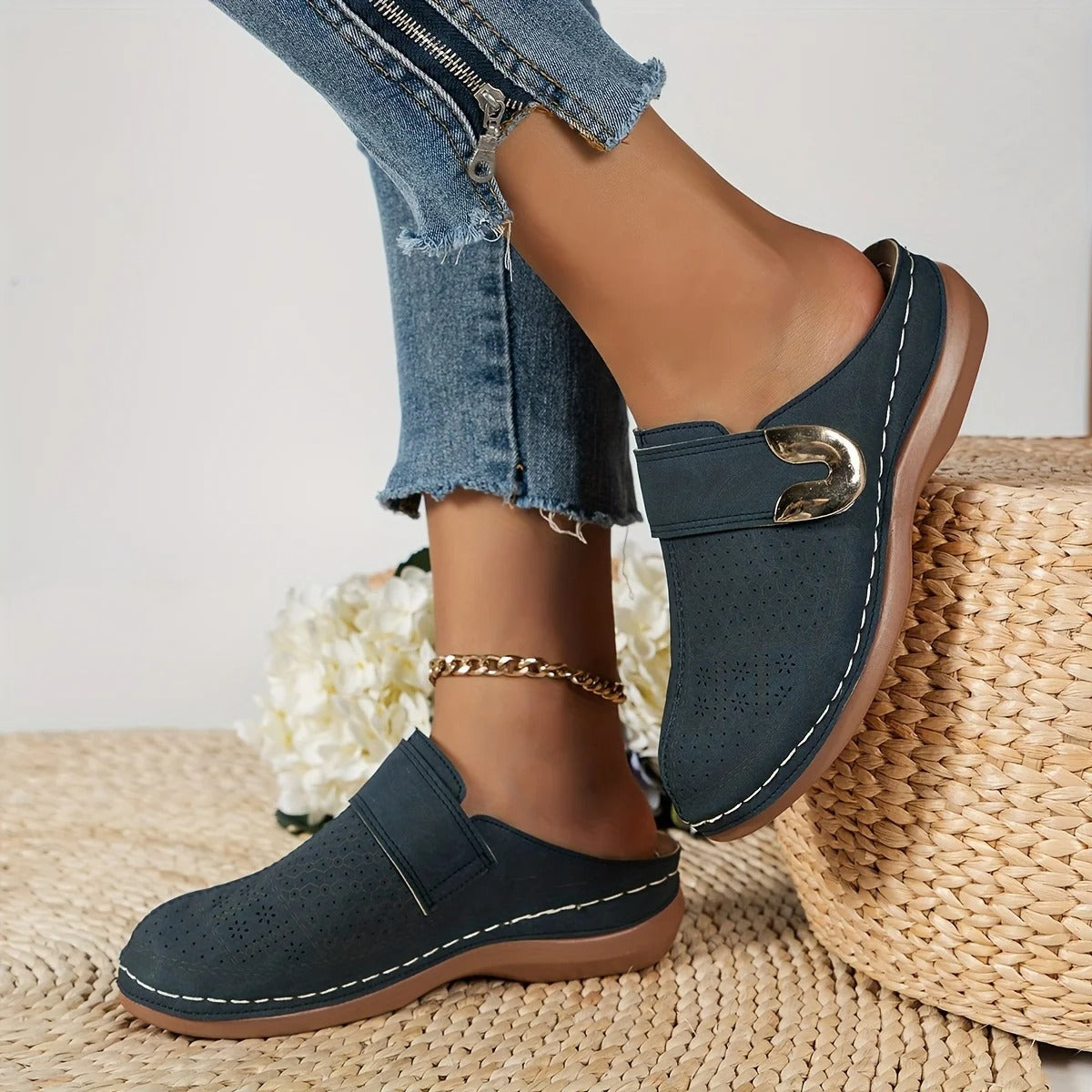 Slip-On Wedge Platform Sandaler til kvinder