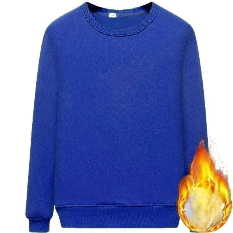 Fleeceforet sweatshirt med rund hals til kvinder