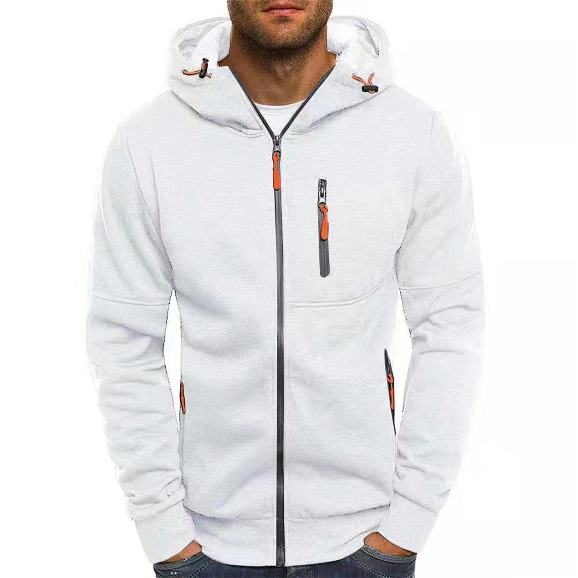 Afslappet sweatshirt med hætte til mænd