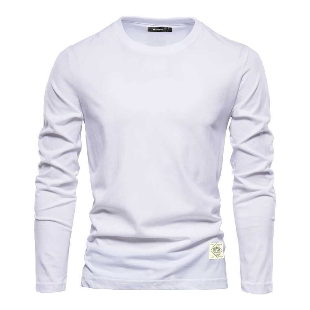 Klassisk langærmet T-shirt til mænd
