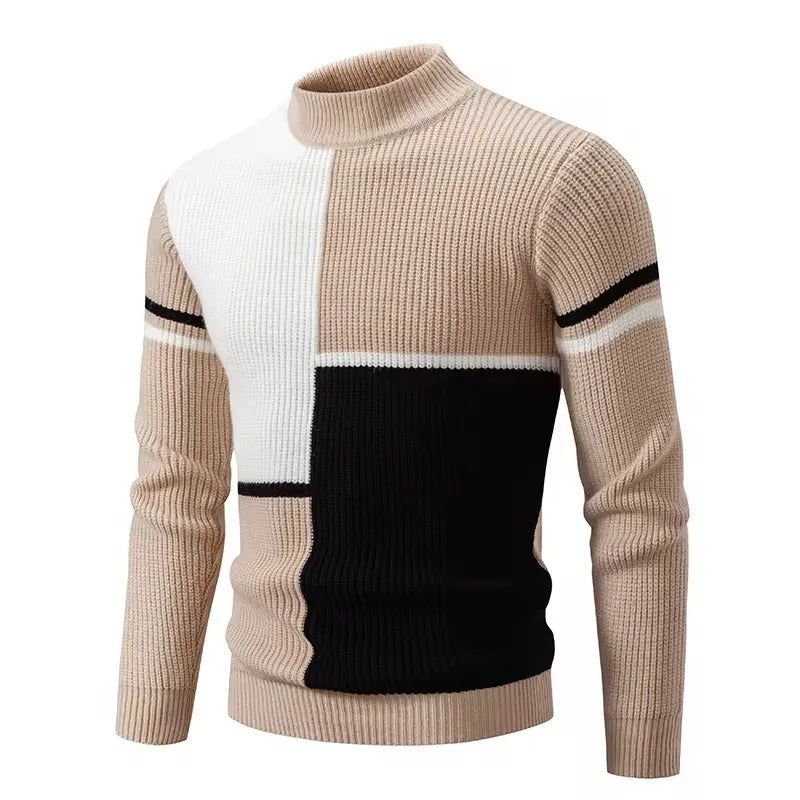 Varm strikket sweater til mænd