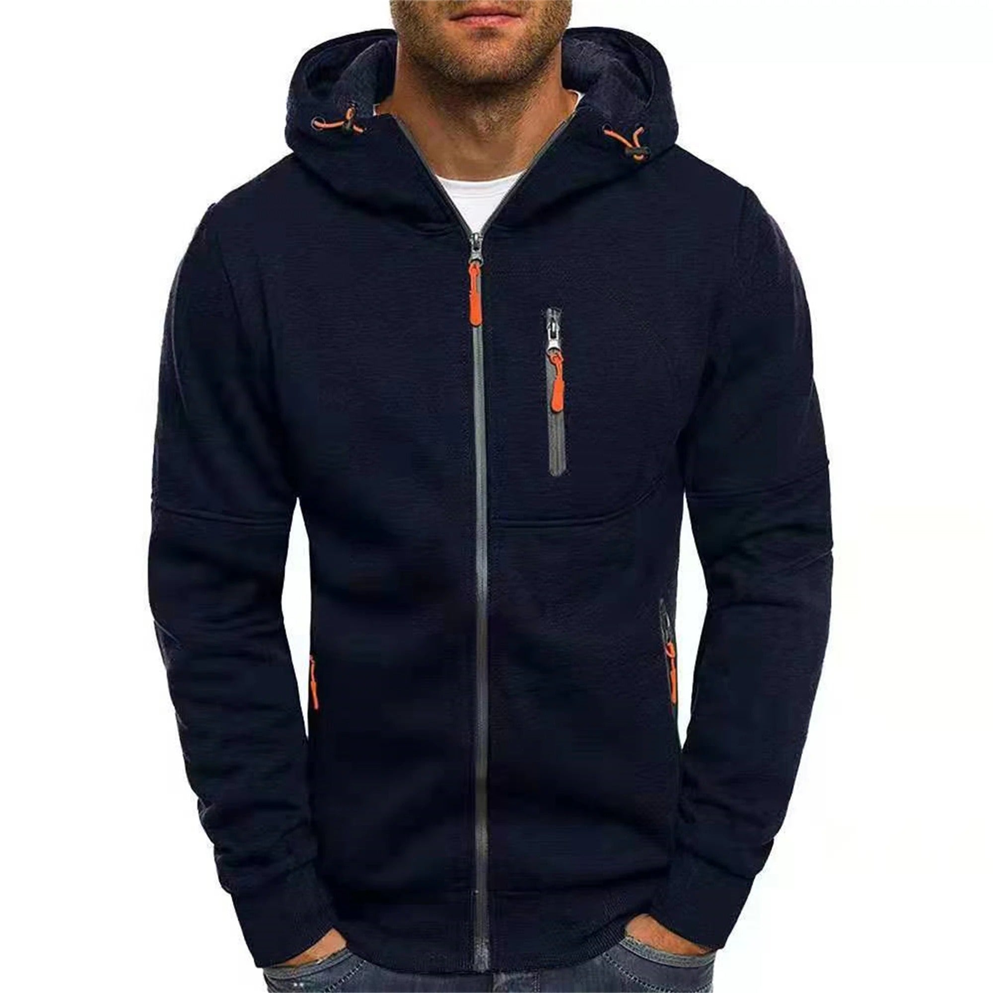 Afslappet sweatshirt med hætte til mænd