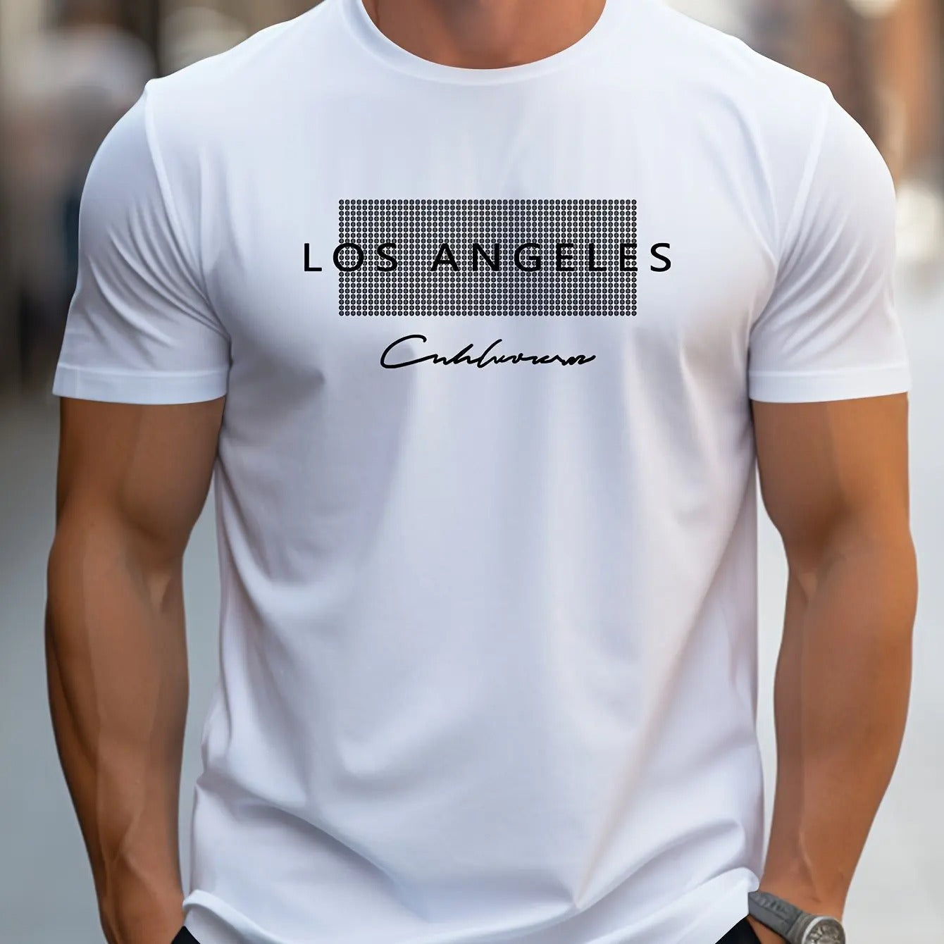 Los Angeles grafisk T-shirt til mænd