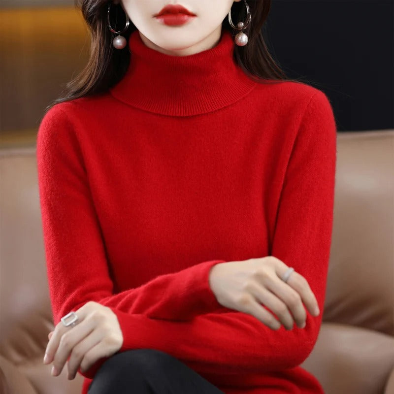 Strikket sweater i kashmir til kvinder