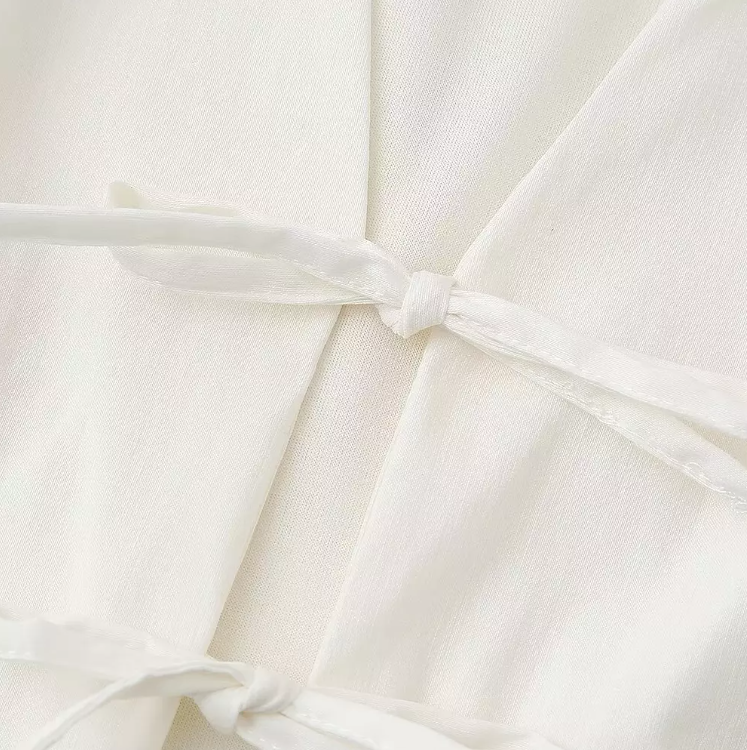 Kvinders V-hals Snøre-Up ærmeløs top