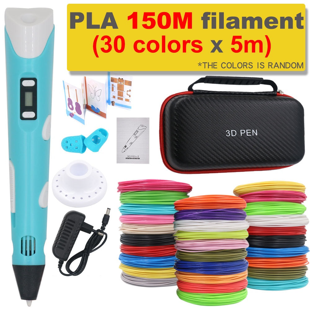 3D-Printpen DIY-tegnerpen med 200M PLA-filament, gave til børn