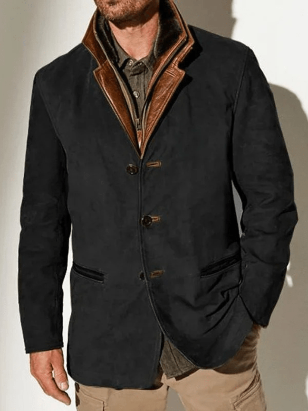 Vern Herrejakke – Elegant & Holdbar Vintage Læderjakke med Tidøst Stil