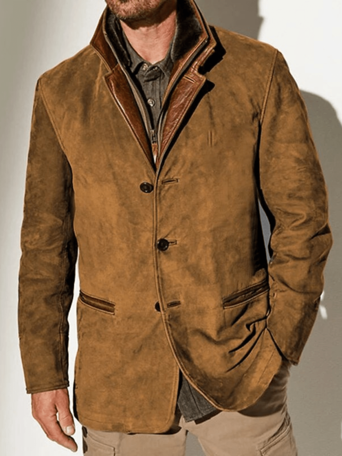 Vern Herrejakke – Elegant & Holdbar Vintage Læderjakke med Tidøst Stil