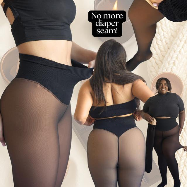 ThermoCurve | Original Fleeceforede Leggings Talje Bestemmende Varm Slank