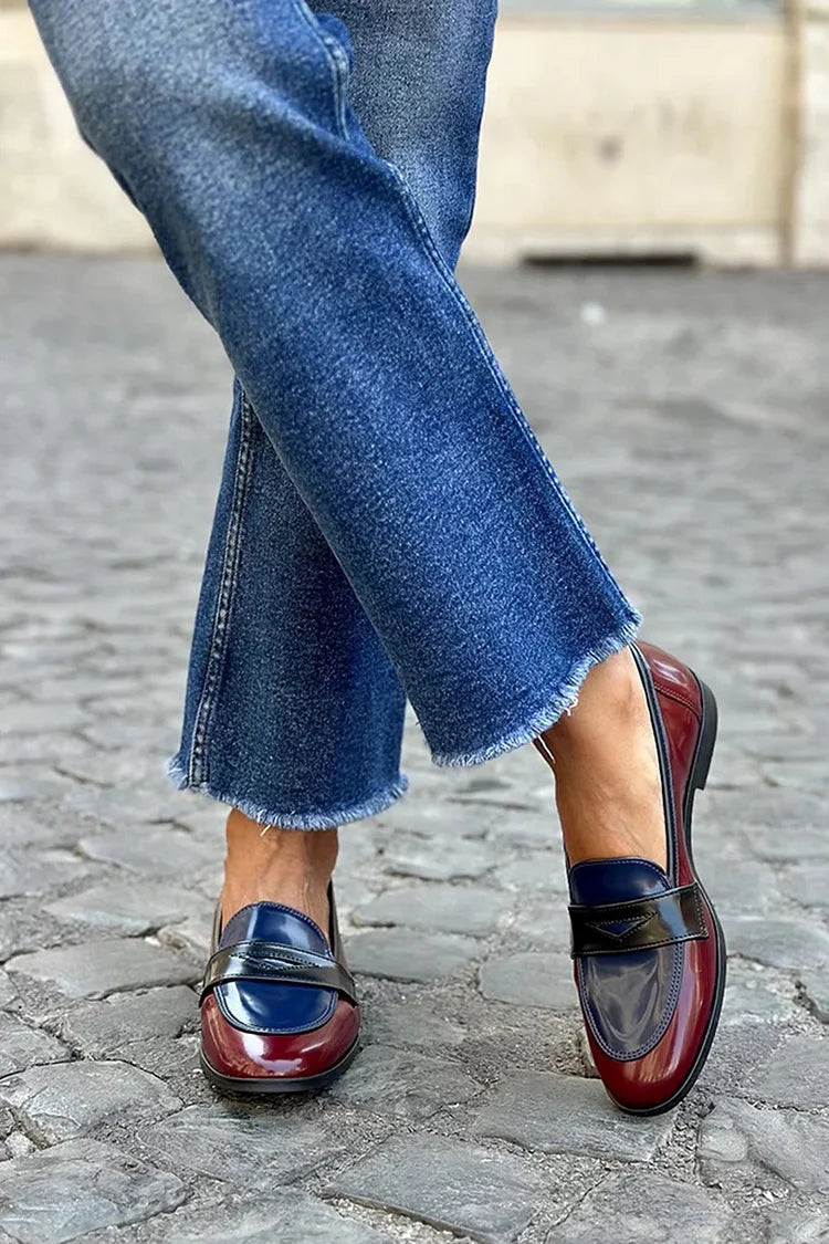 SKINNENDE TRICOLORE LOAFER