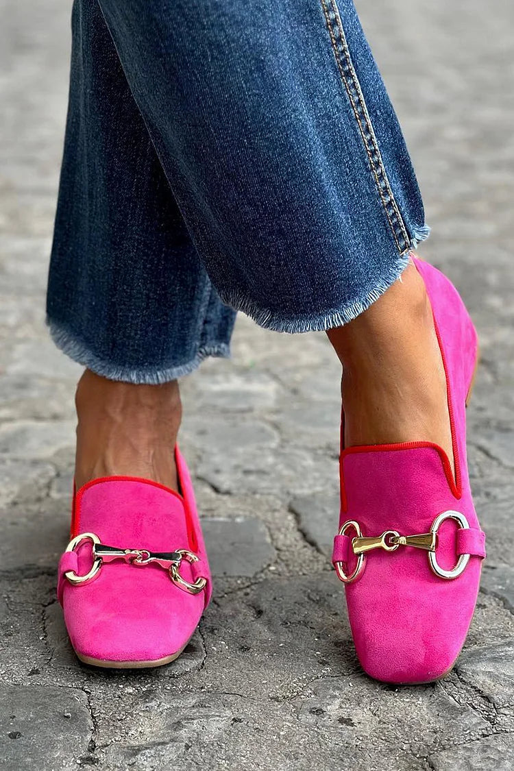 FLUORESCERENDE LOAFER MED METALDETALJE