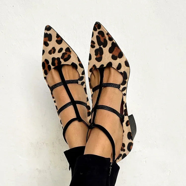 Leopardrem Sandaler | Elegant Leopard stil