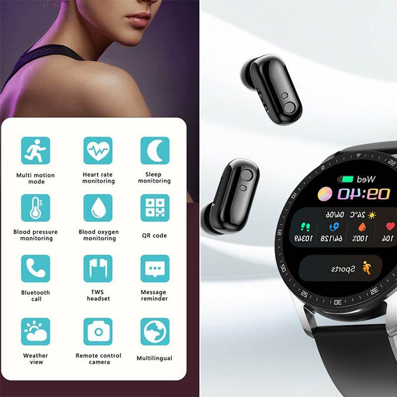 DuoSyncWatch | Smart Ur med Øretelefon-zarada.dk