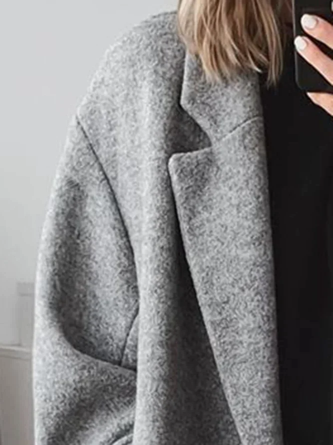 Celia Uldblanding Kvinders Frakke – Lang, Elegant & Moderne Oversized Pasform