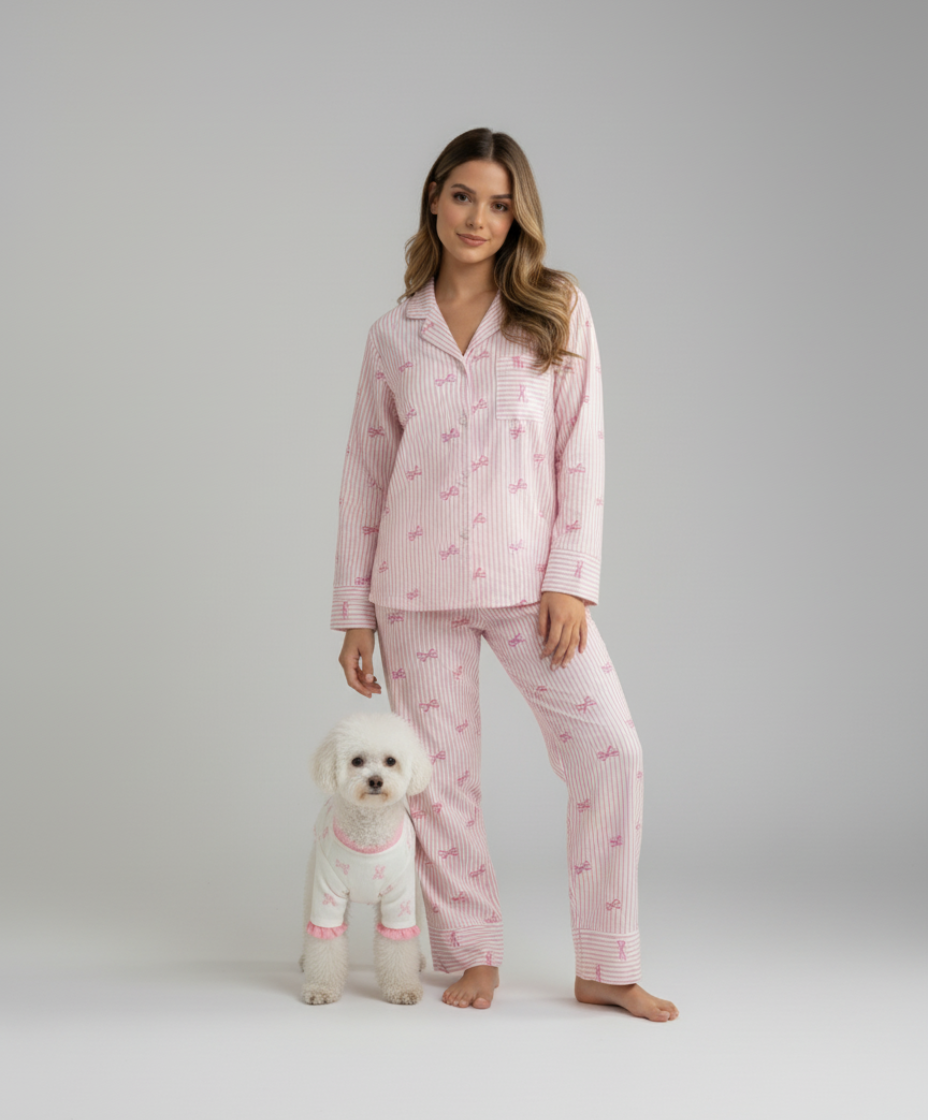 MamaPaws | Matchende Mama og Hund Pyjamasæt