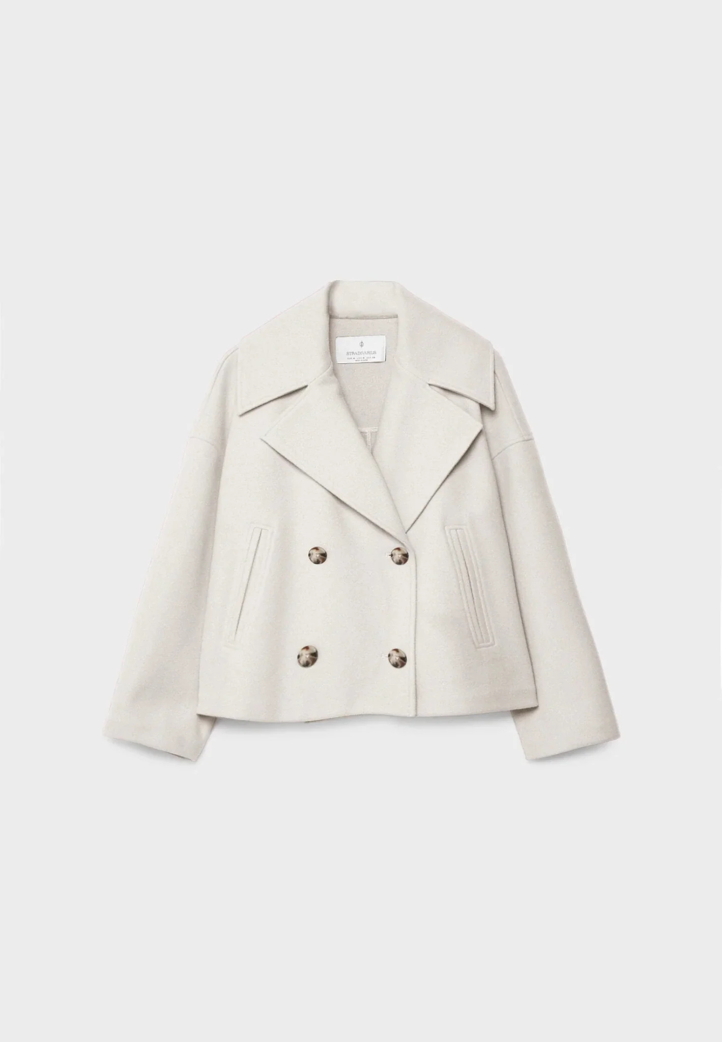 Eloise Cropped Jakke Kvinde – Elegant Skræddersyet Snit med Spidse Klapper & Dobbeltknaplukning