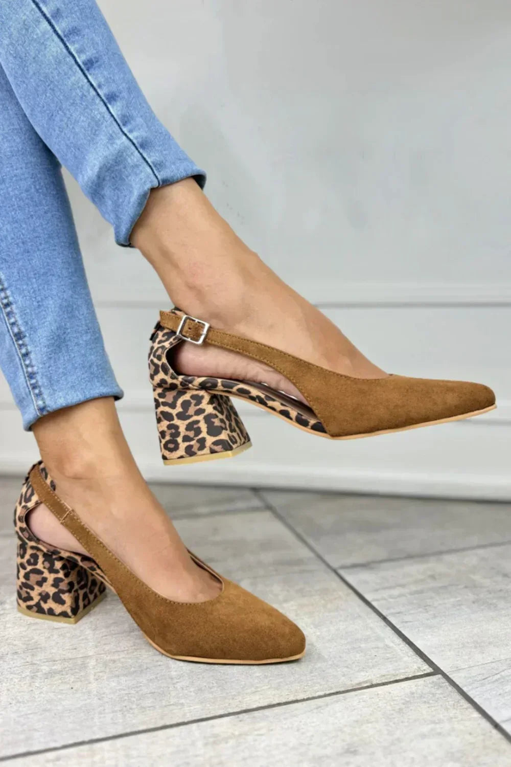 LEOPARDPRINT HÆLE SLINGBACKS