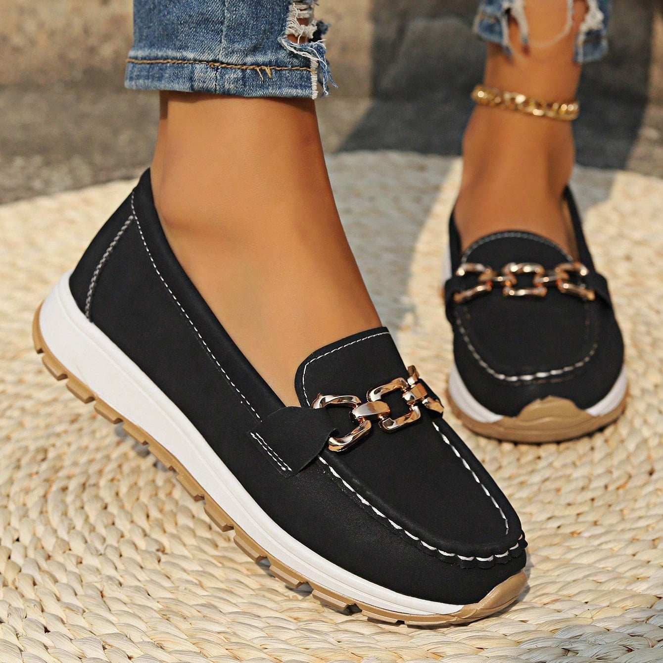 Ella - Flade Spænde Loafers
