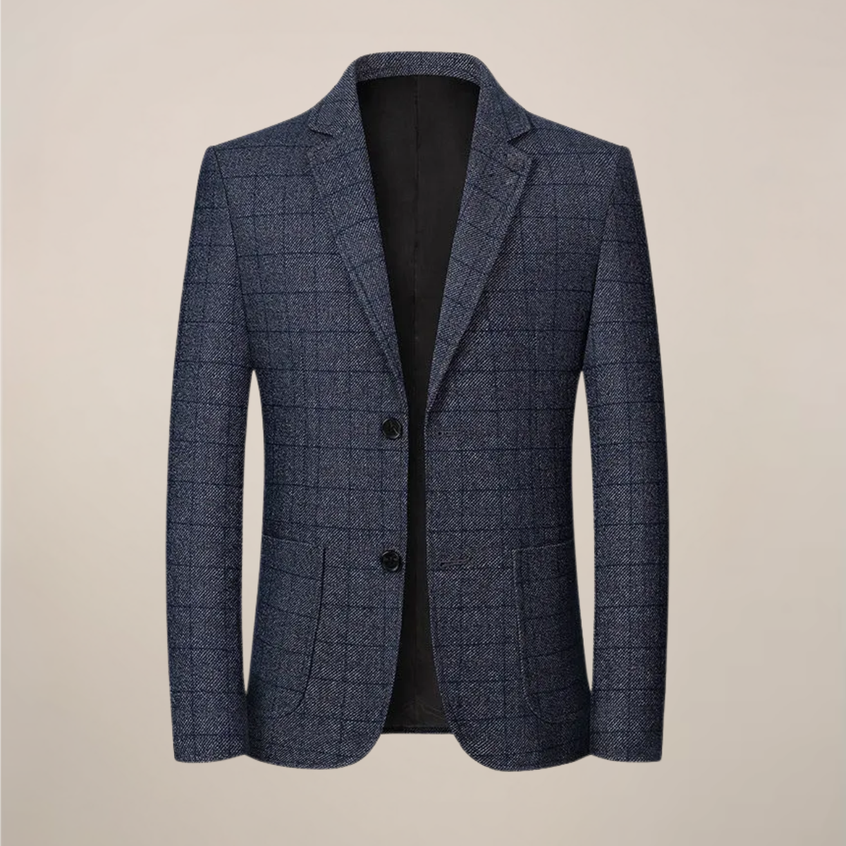 Herre Slim Fit Ternet Blazer – Vintage Check Skræddersyet Jakke