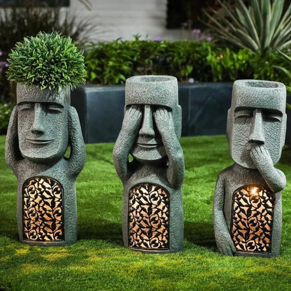 MysticMoai - Fængslende Solcelle statuer for et kulturelt præg i din have