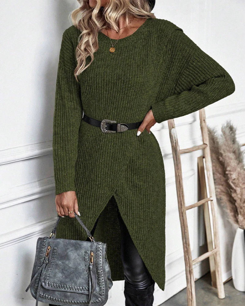 Sylvia Pull Kvinde – Lang Elegant & Komfortabel Sweater til Chic Hverdaglook