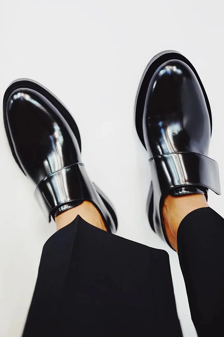 POLERET STRAP LOAFERS