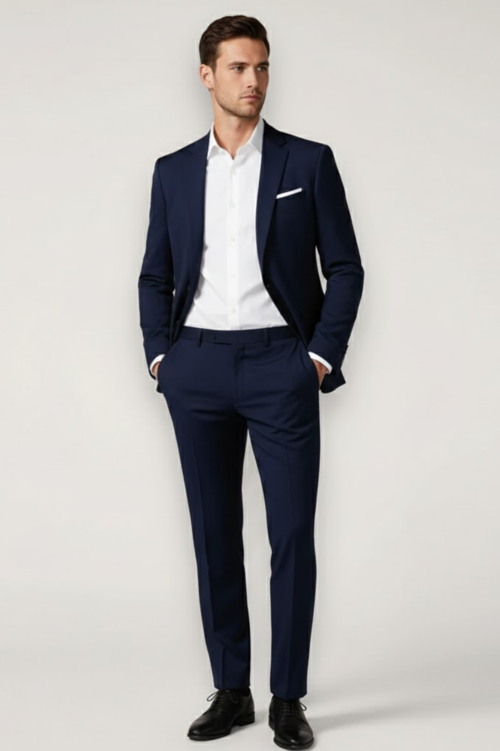 Herre To-delt Slim Fit Jakkesæt – Skræddersyet Blazer og Bukser til Bryllupper og Begivenheder